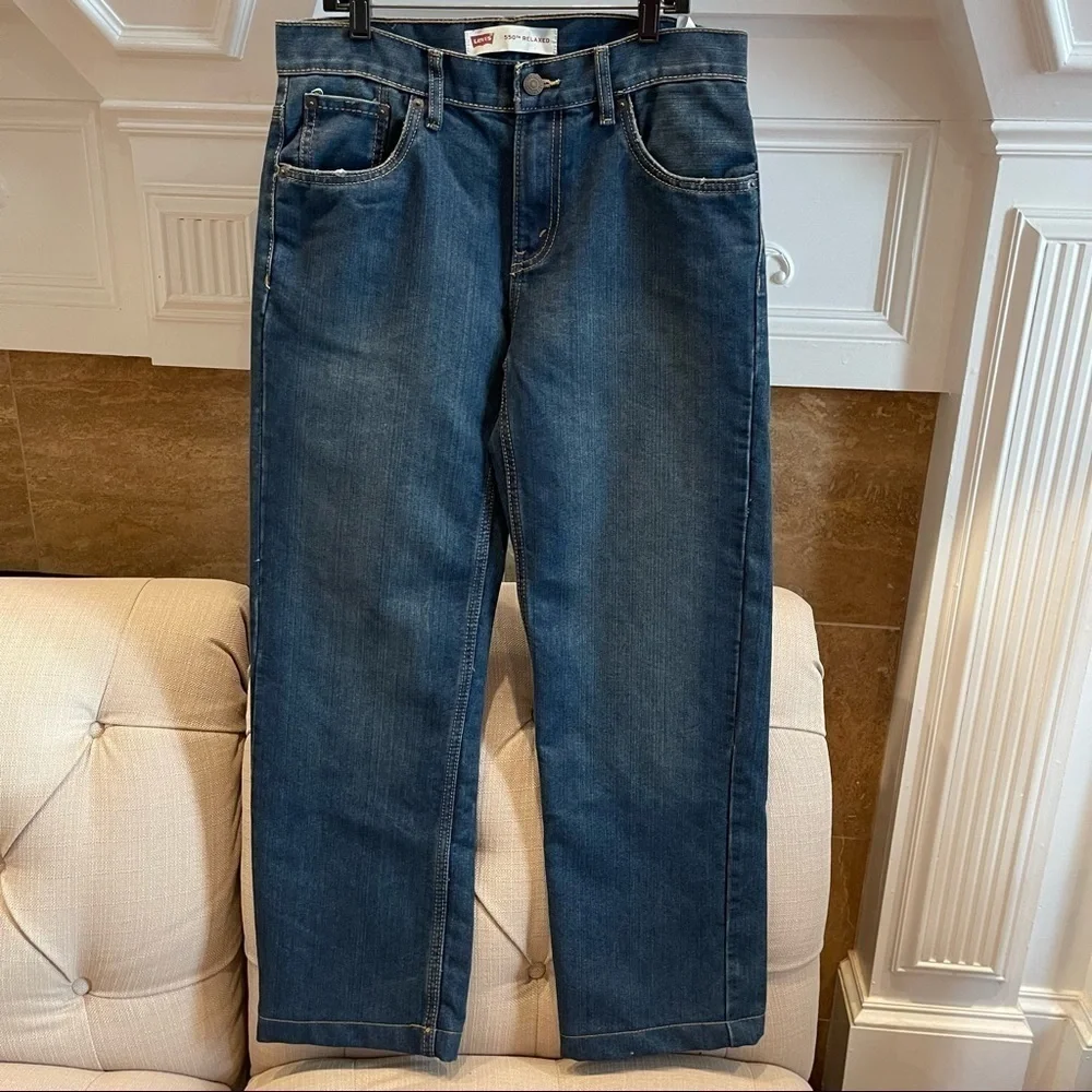 N: Levi’s Kids 550 Relaxed Blue Jean Sz 16 28x28